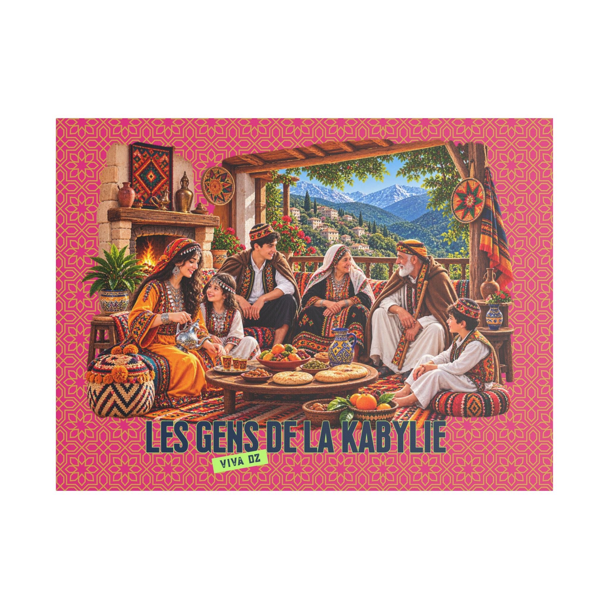Les Gens de la Kabylie – Tableau sur toile satinée