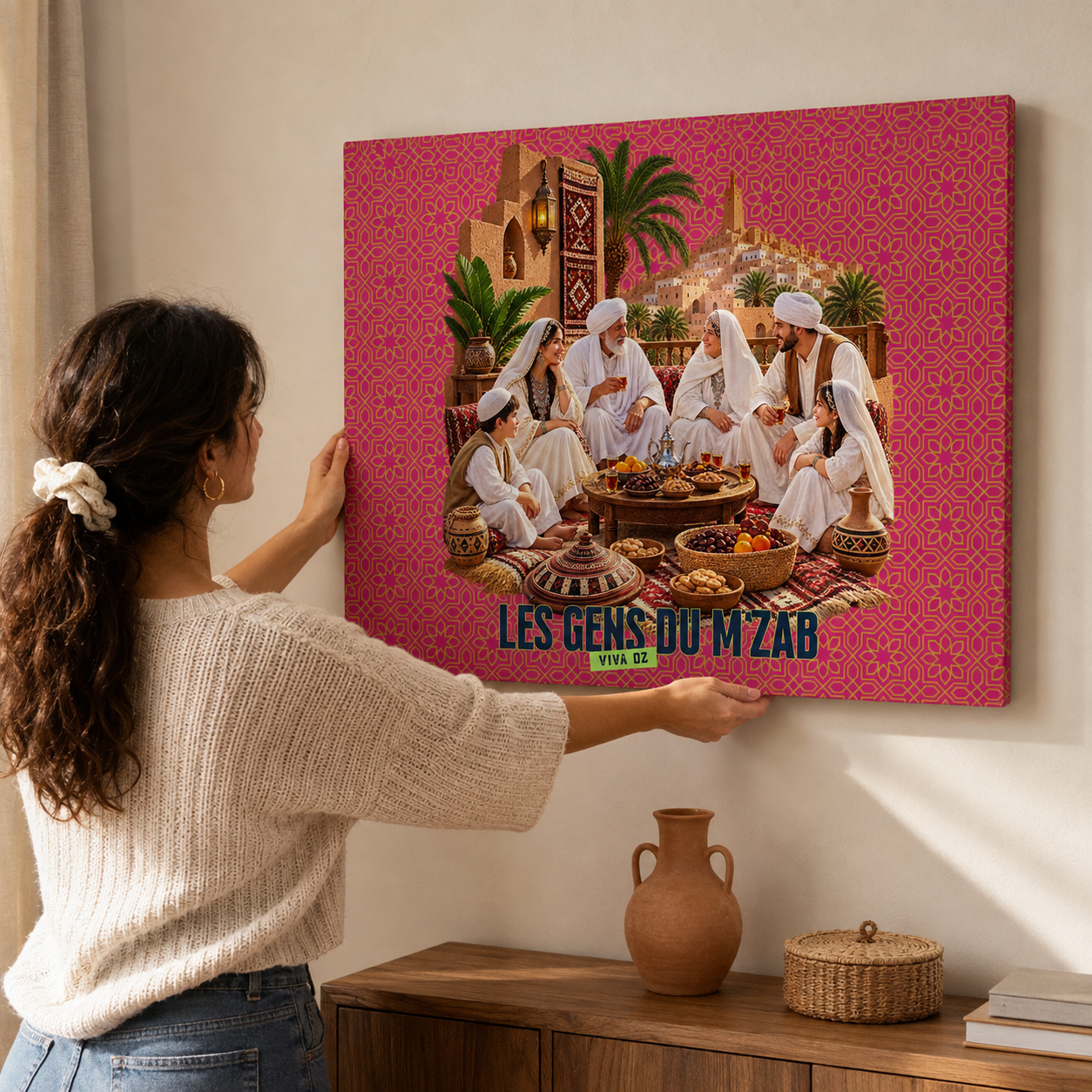 Les Gens du M’Zab – Tableau sur toile satinée