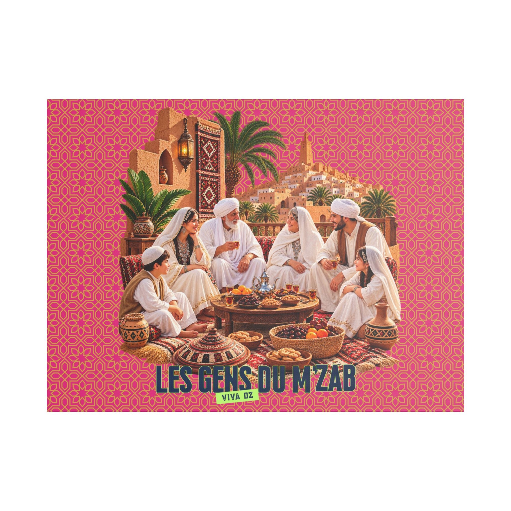 Les Gens du M’Zab – Tableau sur toile satinée