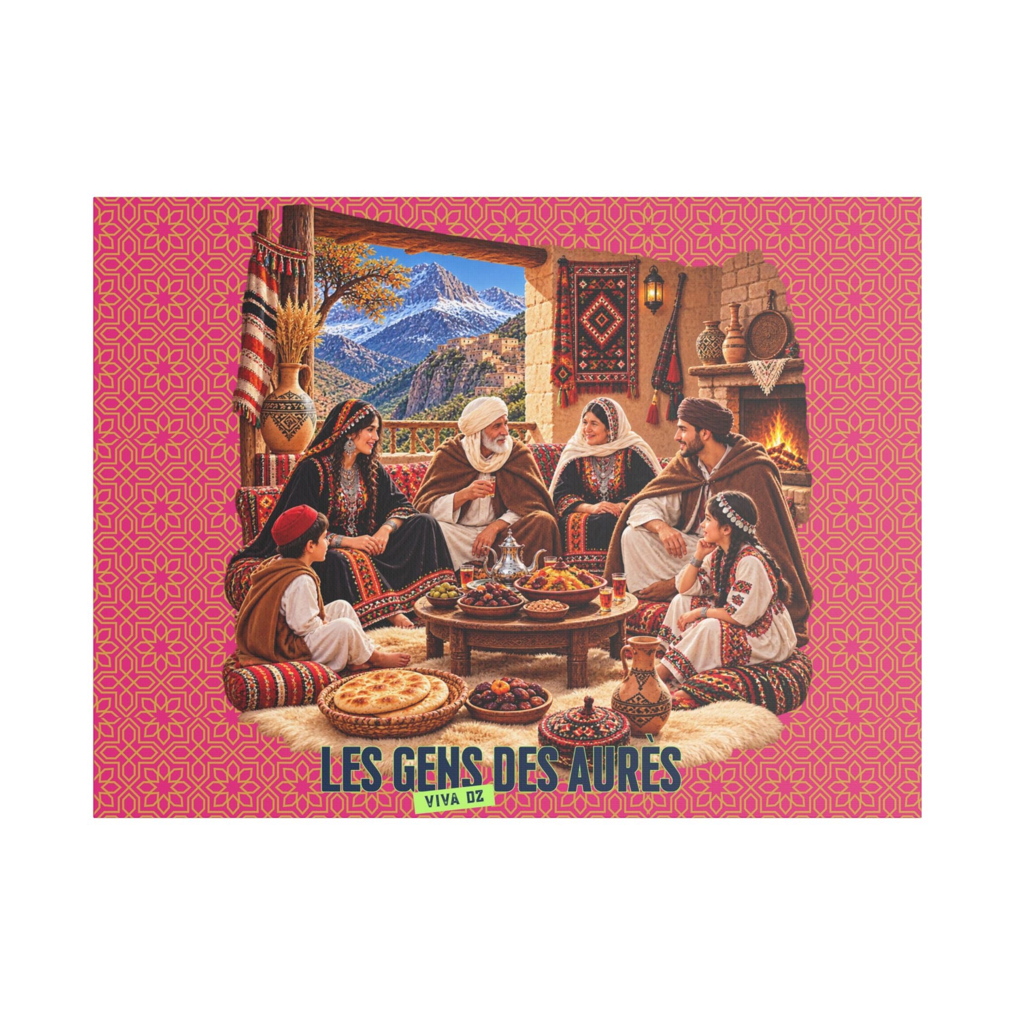 Les Gens des Aurès – Tableau sur toile satinée